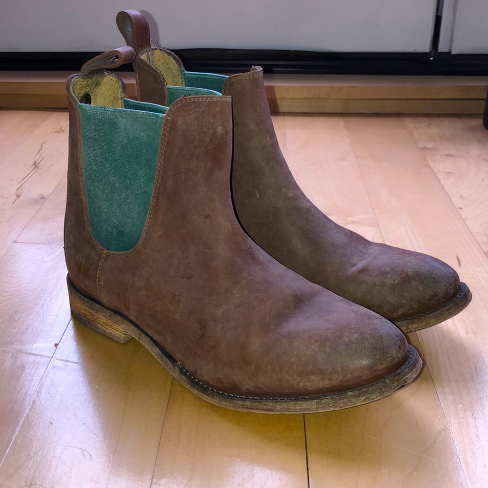 Free People Brown Leather Booties